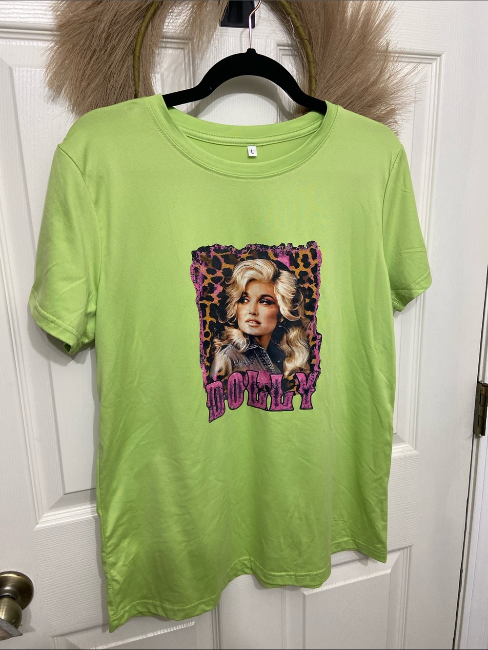 Dolly Graphic Tee - Lime Green Women's T-Shirt NWOT